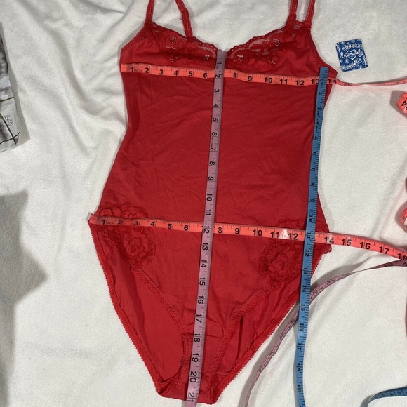 NWT $58 Free People Intimately FP [ Small ] Side of Sass Lace‎ Trim Bodysuit - Picture 12 of 12
